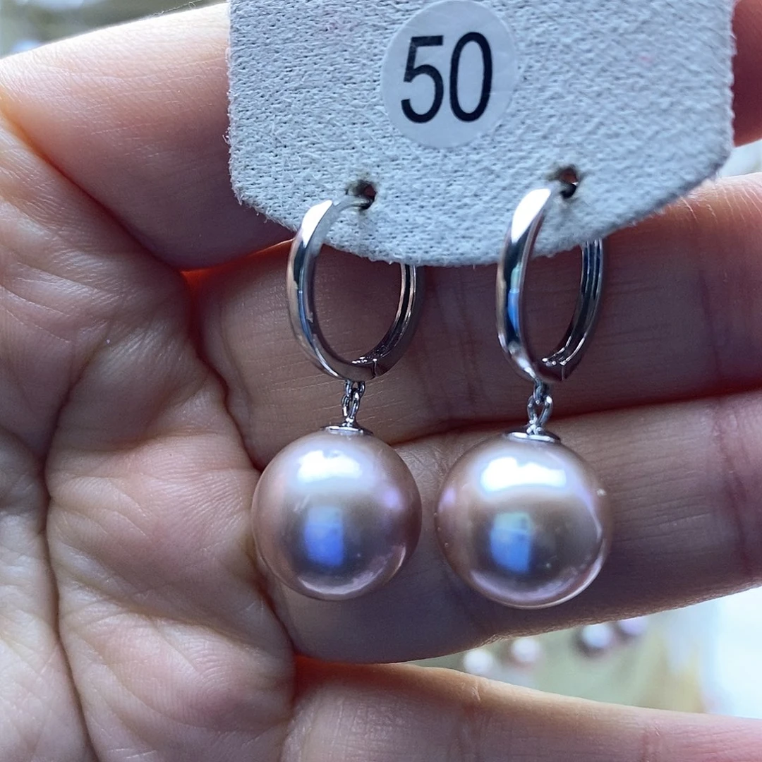 淡水珍珠耳饰银S925镶嵌?*宝