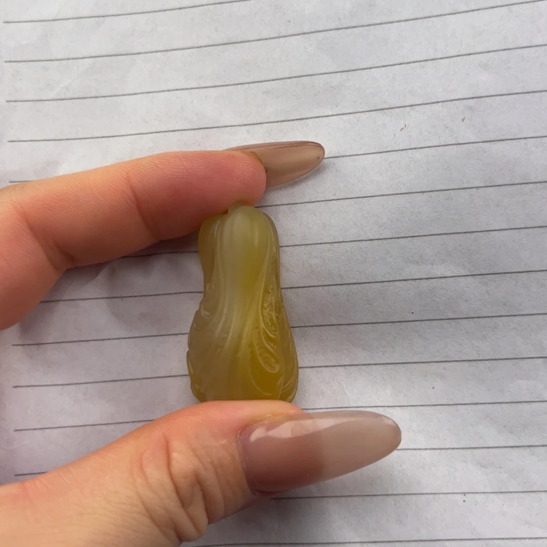 G***Q未镶嵌黄蜡石挂件石英质玉