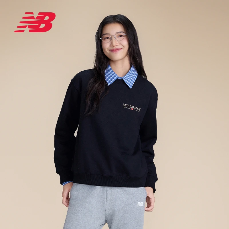 【跑者美学】NB官方正品25夏新款女休闲运动套头卫衣AWT51372