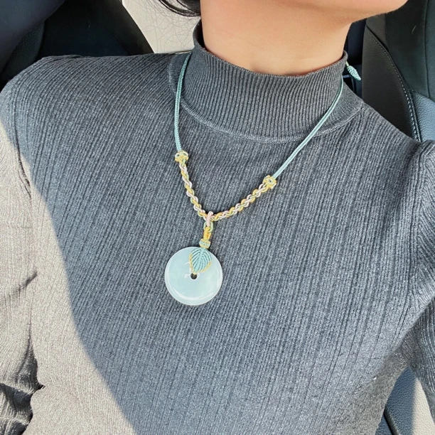 小郎手作·扭转乾坤平安扣手工编织项链绳