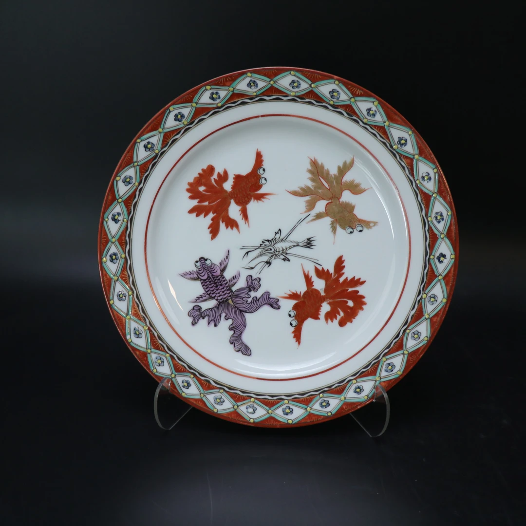Lot.25101074-1民国广彩金玉满堂赏盘 直径：约24.9cm