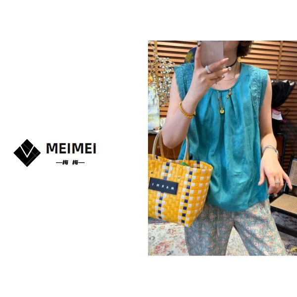 XMM.【孤芳自赏】时尚百搭潮流显瘦洋气宽松休闲亚麻简约衣HB663239