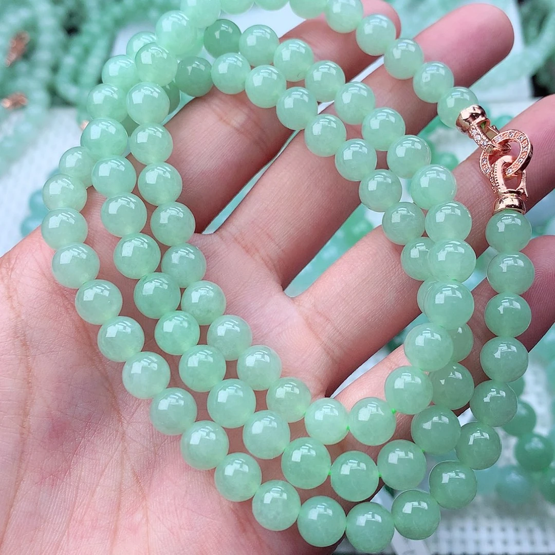 翡翠未镶嵌毛衣链卡7.5