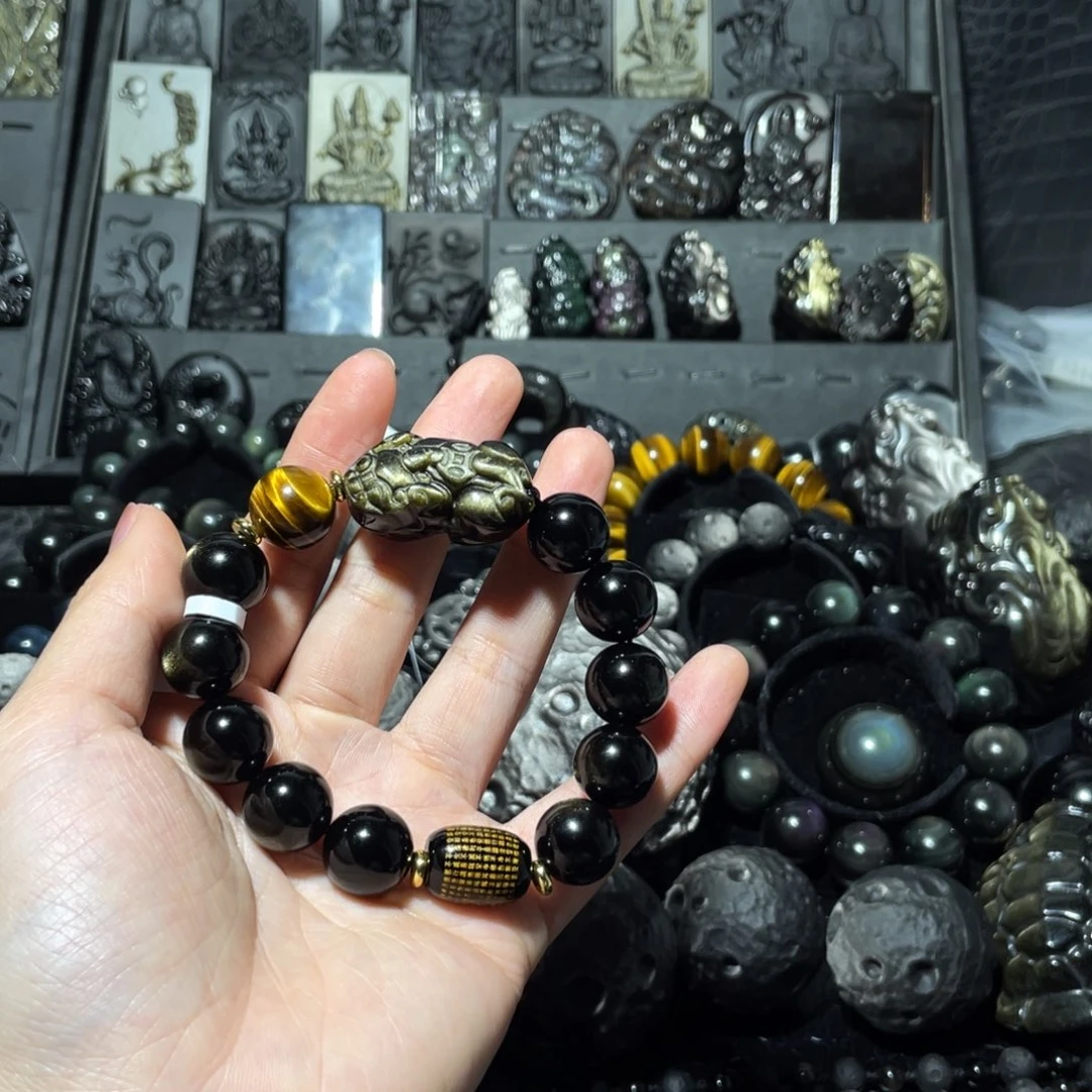 *****黑曜岩未镶嵌珠宝奇石