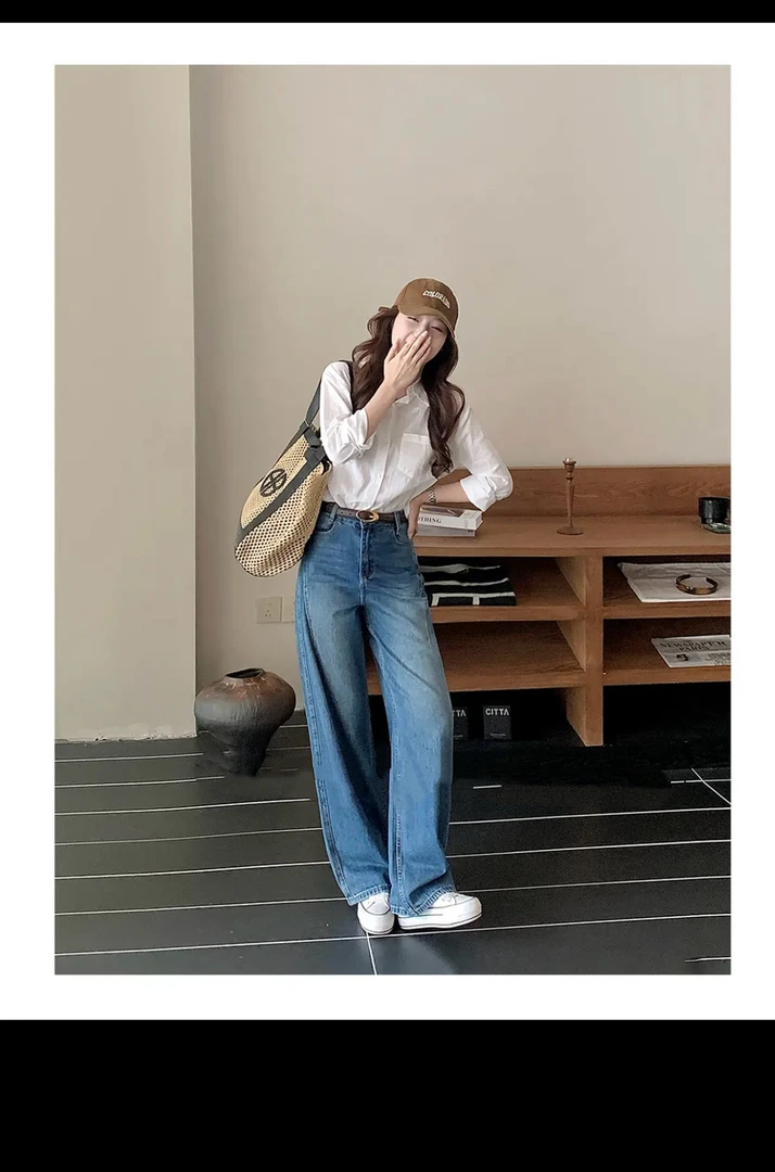 SU【020-1】花87 愫玥  跨年春新款  黑色弯刀裤女款阔腿裤加绒加厚