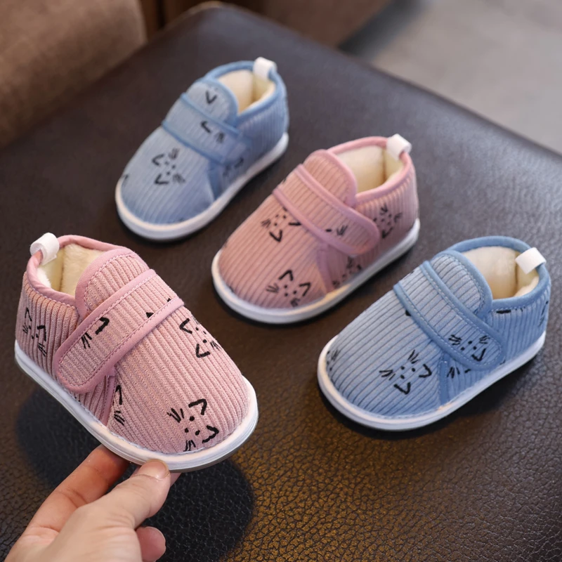 宝宝棉鞋1-4岁秋冬室内家居鞋老北京布鞋千层底儿童棉鞋软底