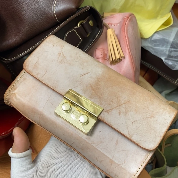 头层牛皮微瑕单肩包