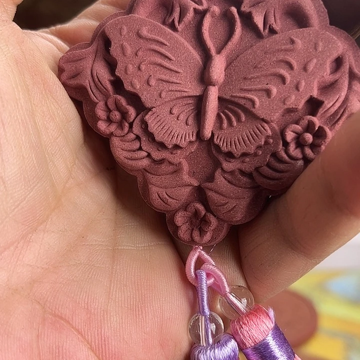 泥塑龙涎玫瑰蝴蝶花漂亮款