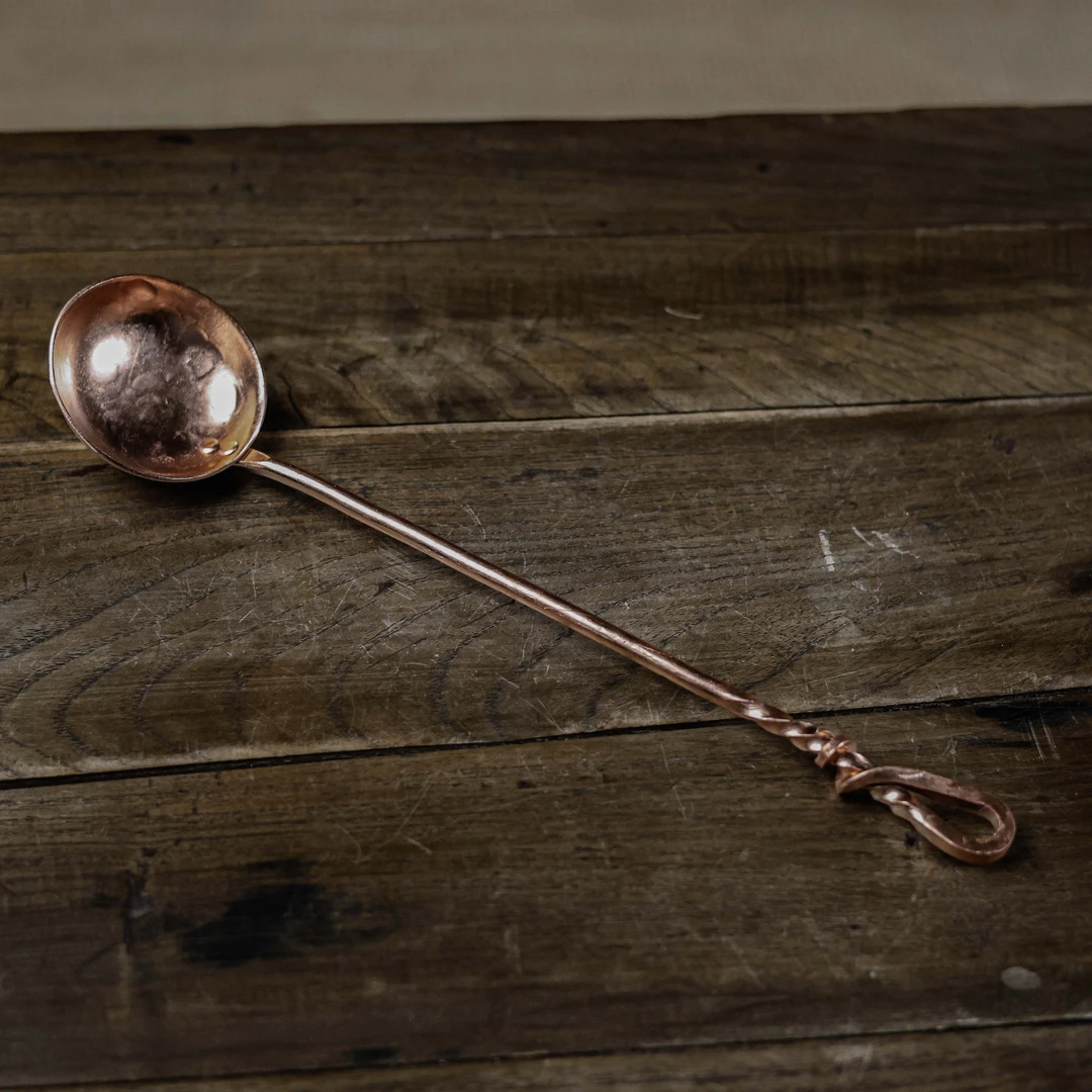 【福器】花柄汤勺 茶道配件（器不同0023）