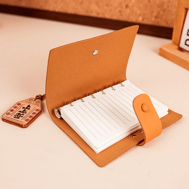 A6真皮笔记本活页头层牛皮疯马牛皮办公本手账本BJ004