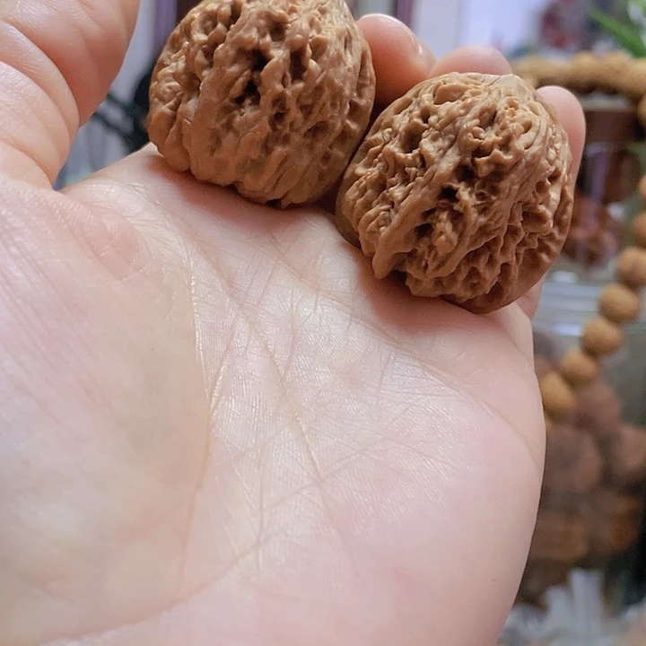 【闪购商品】文玩核桃把件34千佛山蜡皮
