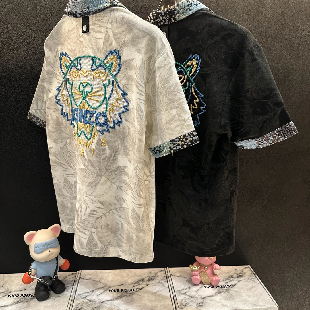 Z【25494】夏季2025新款高奢刺绣男士短袖T恤潮流百搭时尚POLO衫