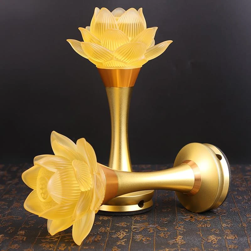【精品】2025新款莲花灯充电佛前观世音长明灯中考家用客个供厅俸灯