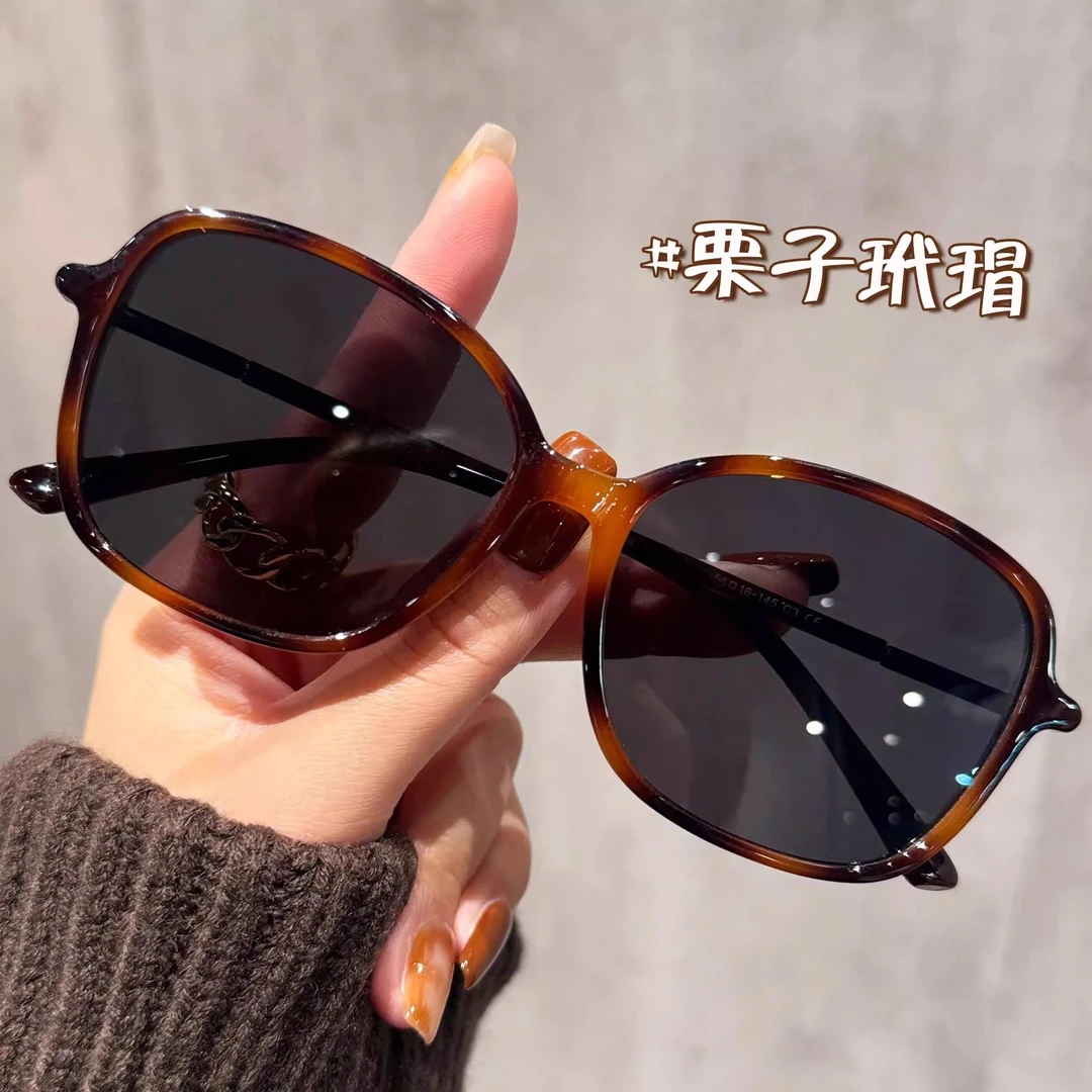 复古玳瑁色太阳镜超轻大框潮流遮阳防紫外线开车偏光时尚百搭墨镜