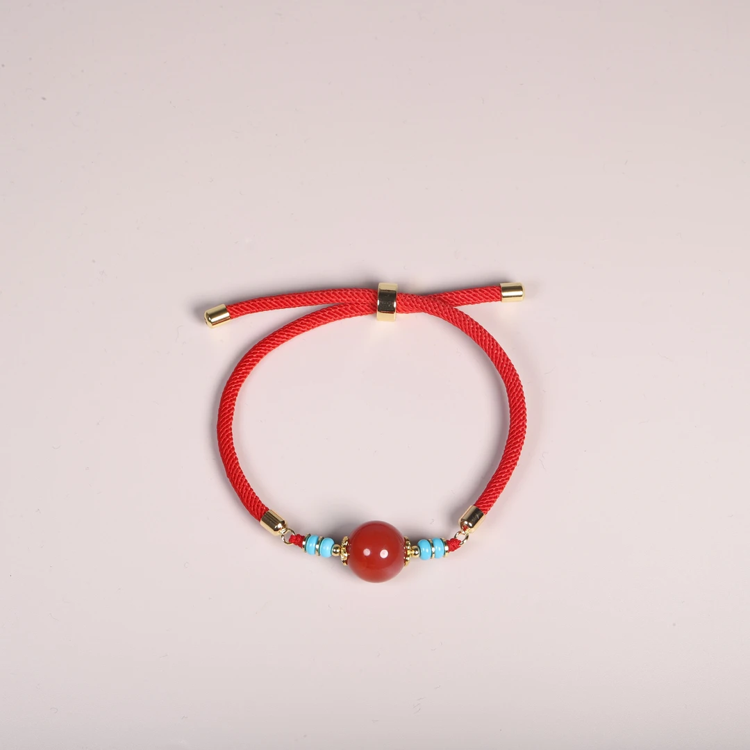 【程前专属】南红飘花圆珠手绳 W11-F41-XH100709 多样性发其一