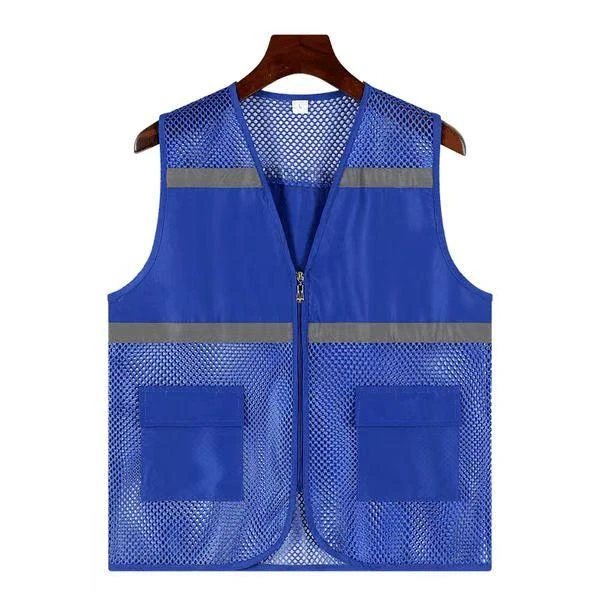 透气网眼反光安全背心定制志愿者工地施工工作马甲绣字印字logo