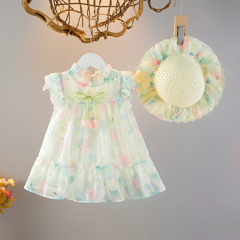 女童夏季连衣裙2025新款婴儿洋气女宝宝公主裙夏天小女孩背心裙子