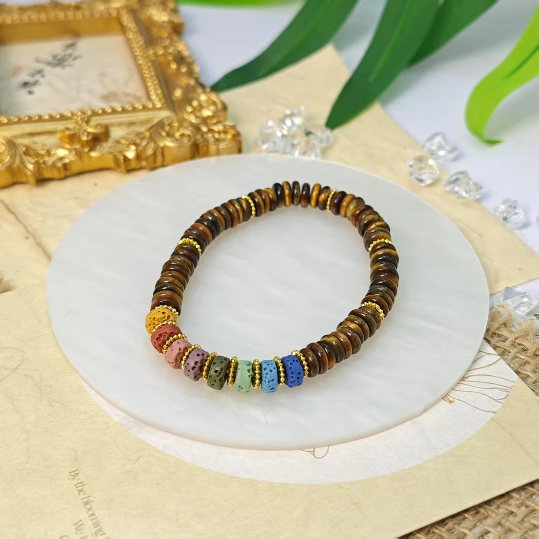 《发发发》虎眼石火山直切手链6(多样发其一) YS46