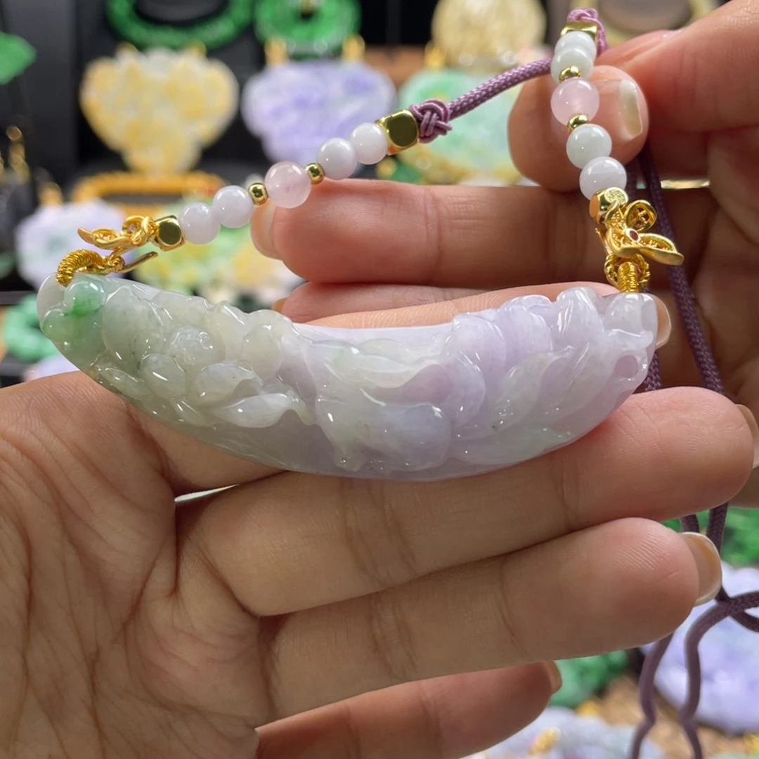 翡翠未镶嵌颈饰代编织
