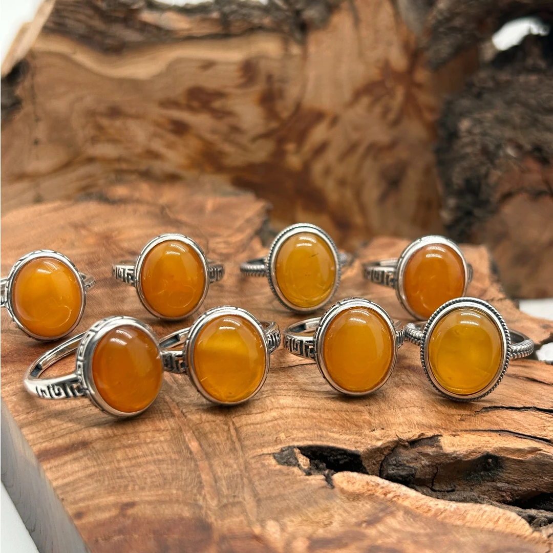 琥珀飘蜜蜡戒指多样性发一只A10