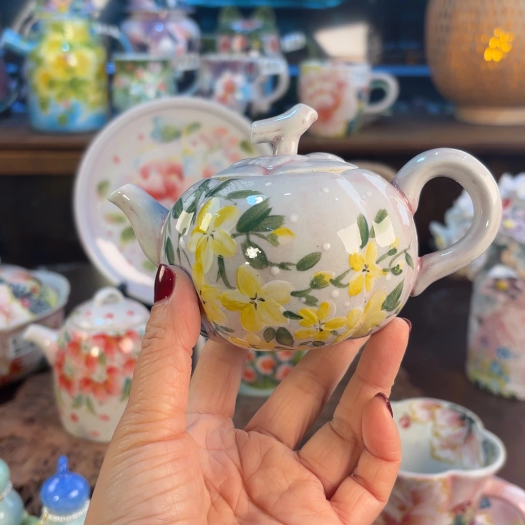 景德镇手绘高温釉下彩陶瓷茶具