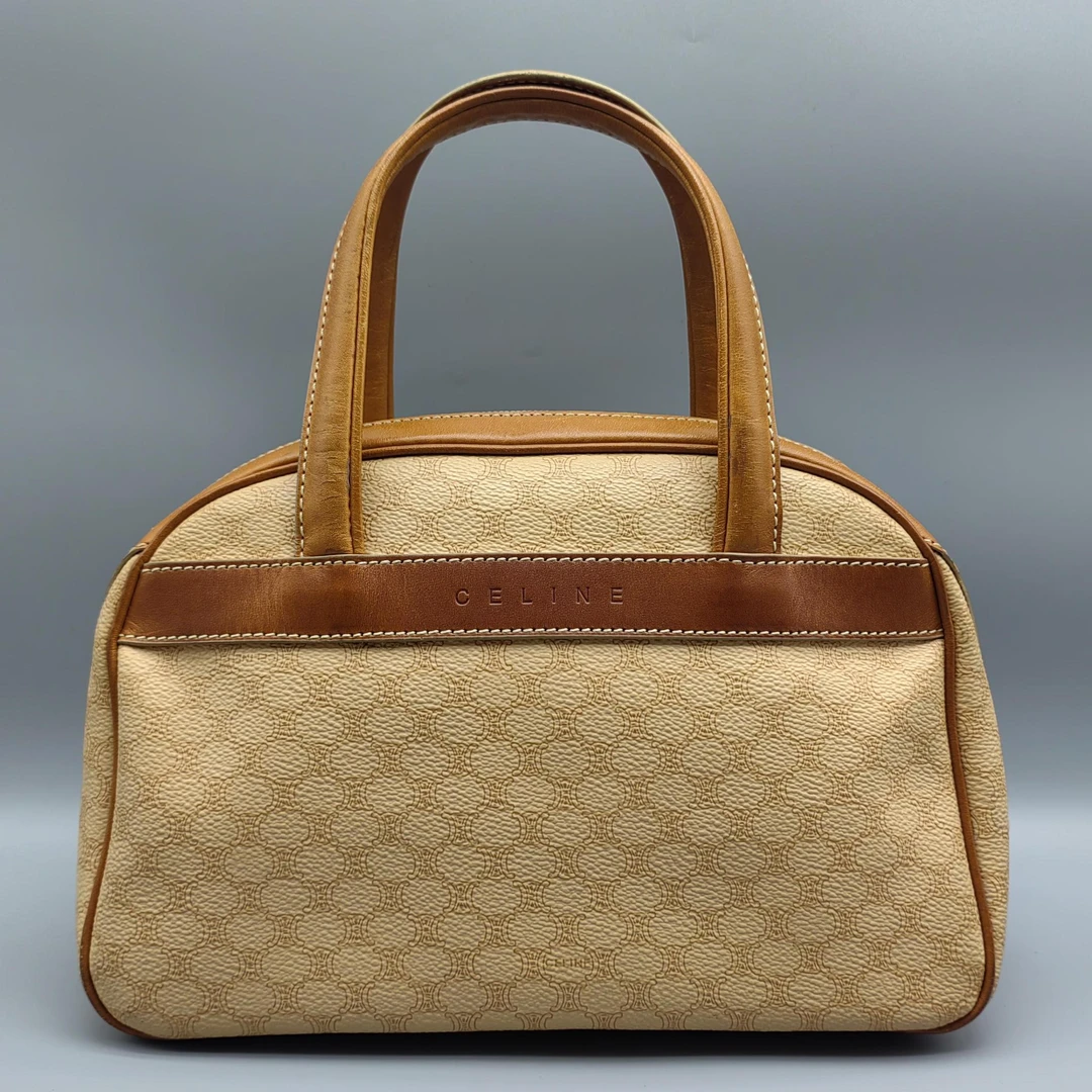 95新 Celine/思琳 卡其色老花手提包 1659 3774