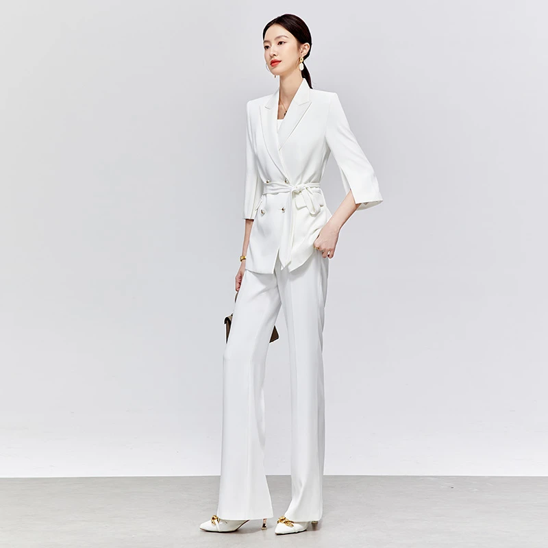 夏季套装女装2025新款气质西装外套夏天薄款西服高级感美容师工装