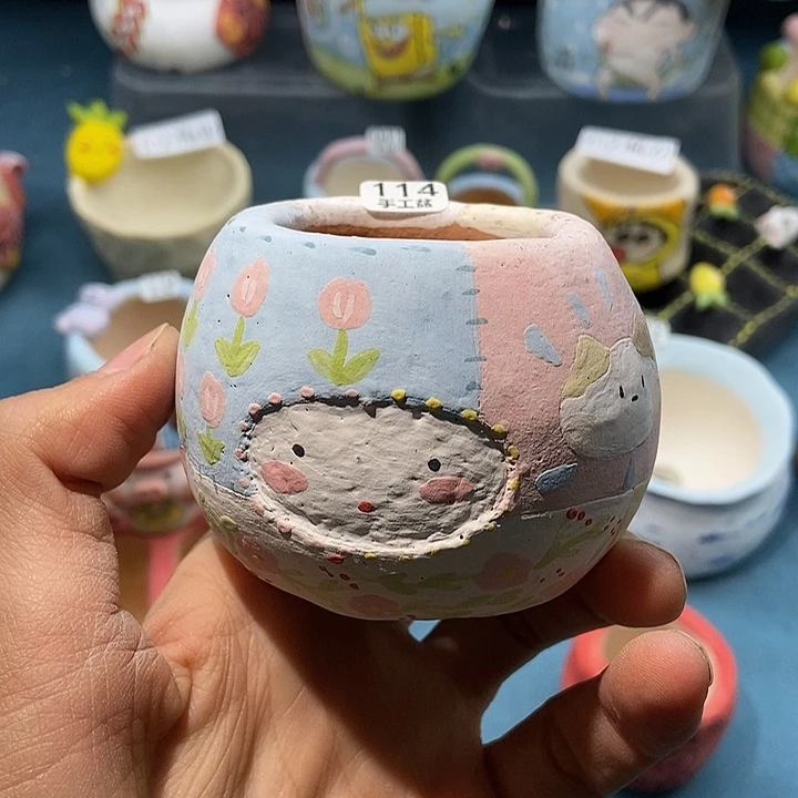 红陶114 手工盆接图定制