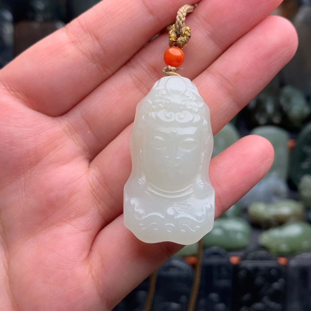 和田玉未镶嵌颈饰挂件67