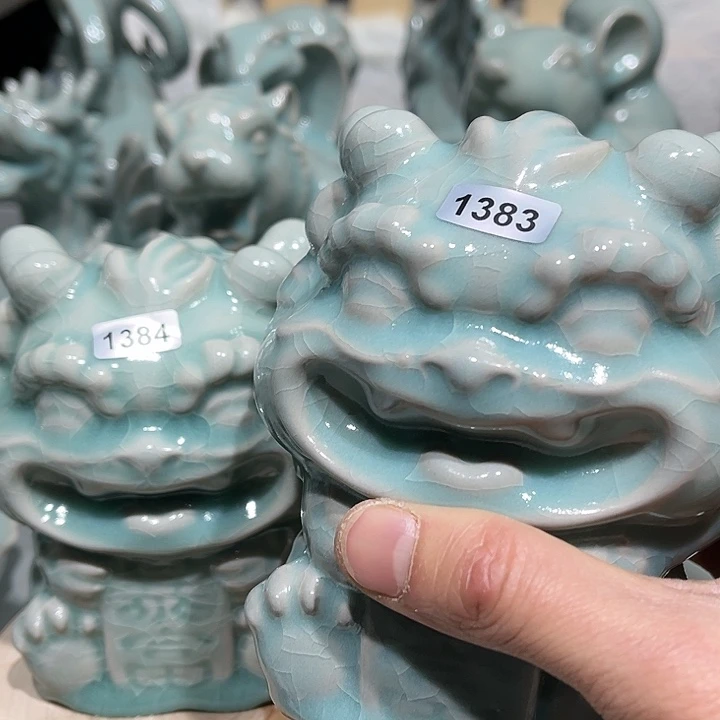 杯鹤**?1383 开窑大吉原矿汝瓷粘板