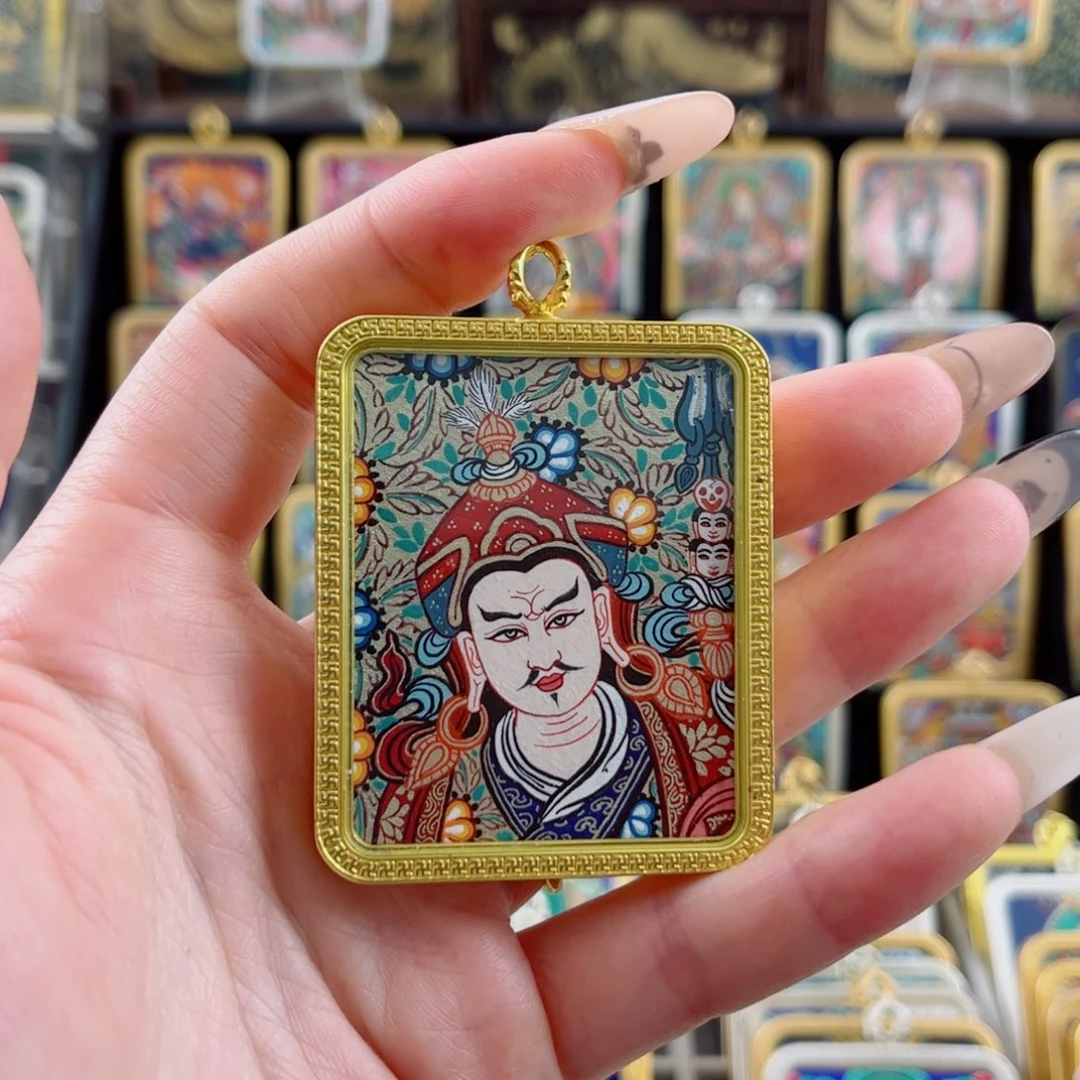 吊坠莲师 纯手绘唐卡