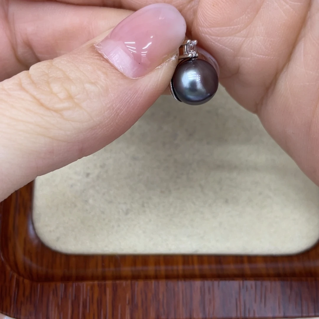 海水珍珠吊坠(不含链)银S925镶嵌