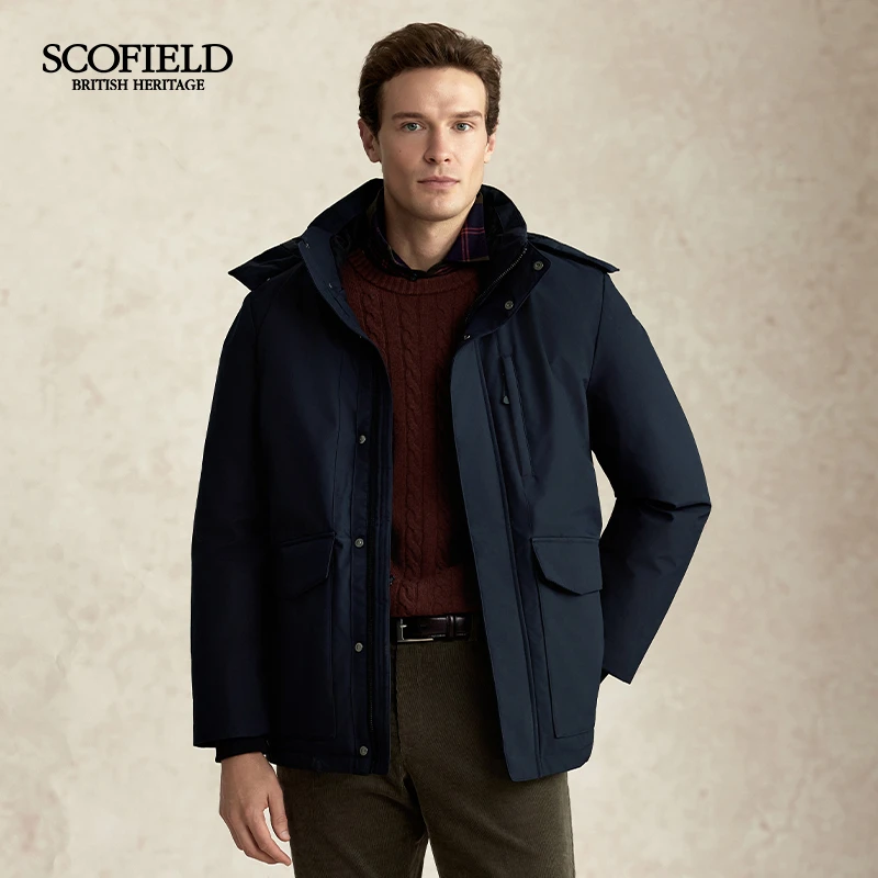 【鹅绒】SCOFIELD男士25年冬新款连帽休闲工装保暖羽绒服SMJDF8TX05