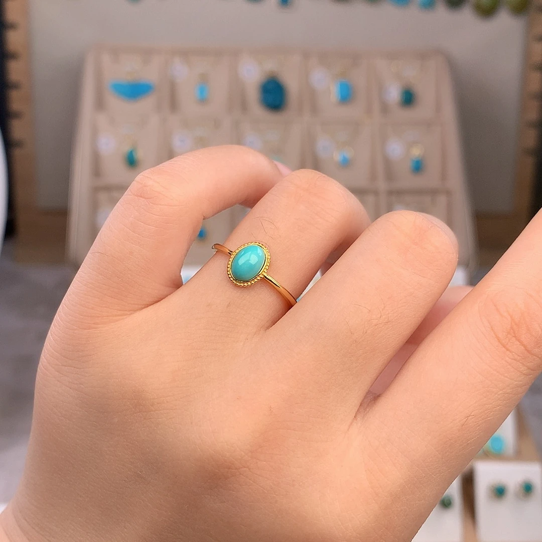 绿松石未镶嵌戒指