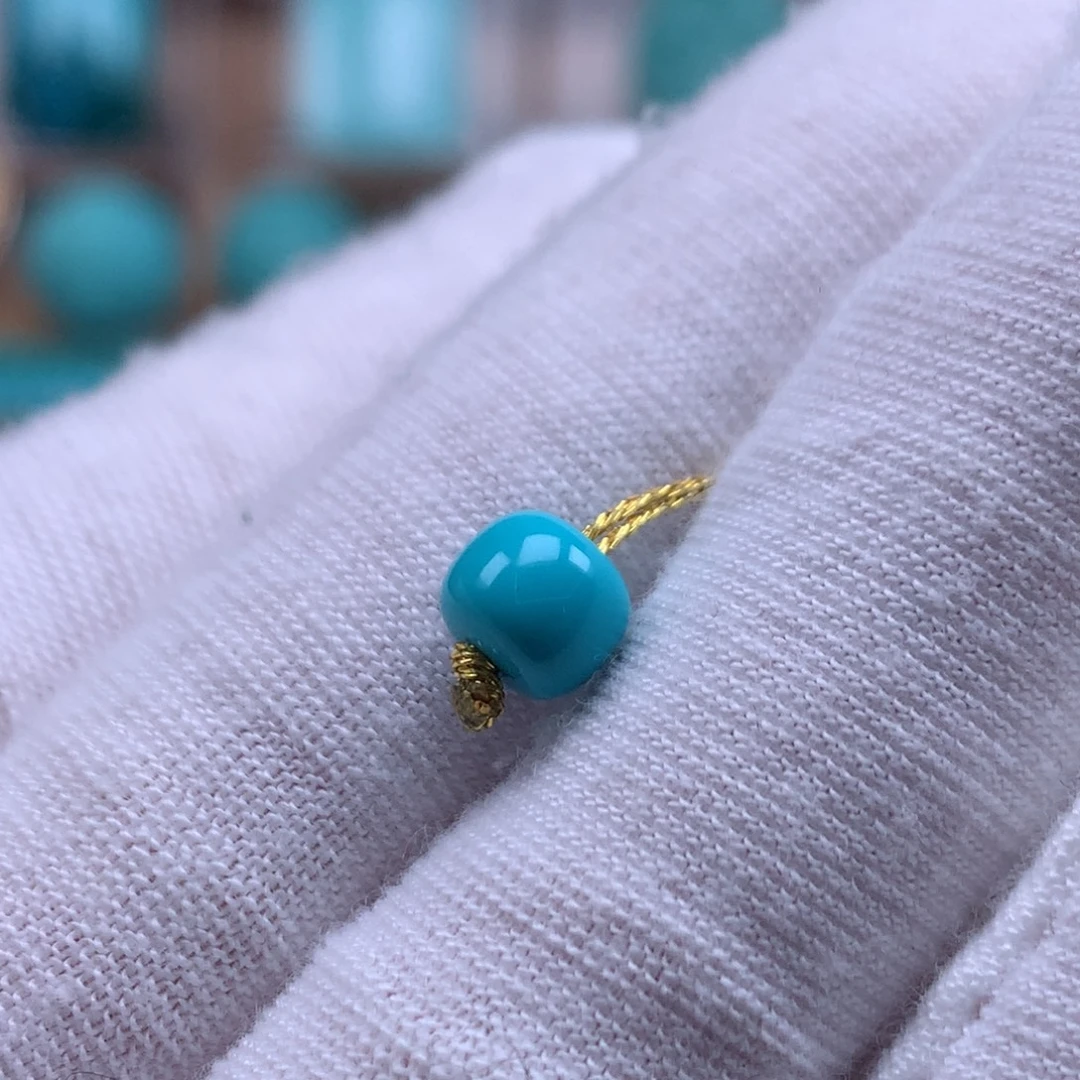 绿松石未镶嵌珠宝奇石直径6.5mm