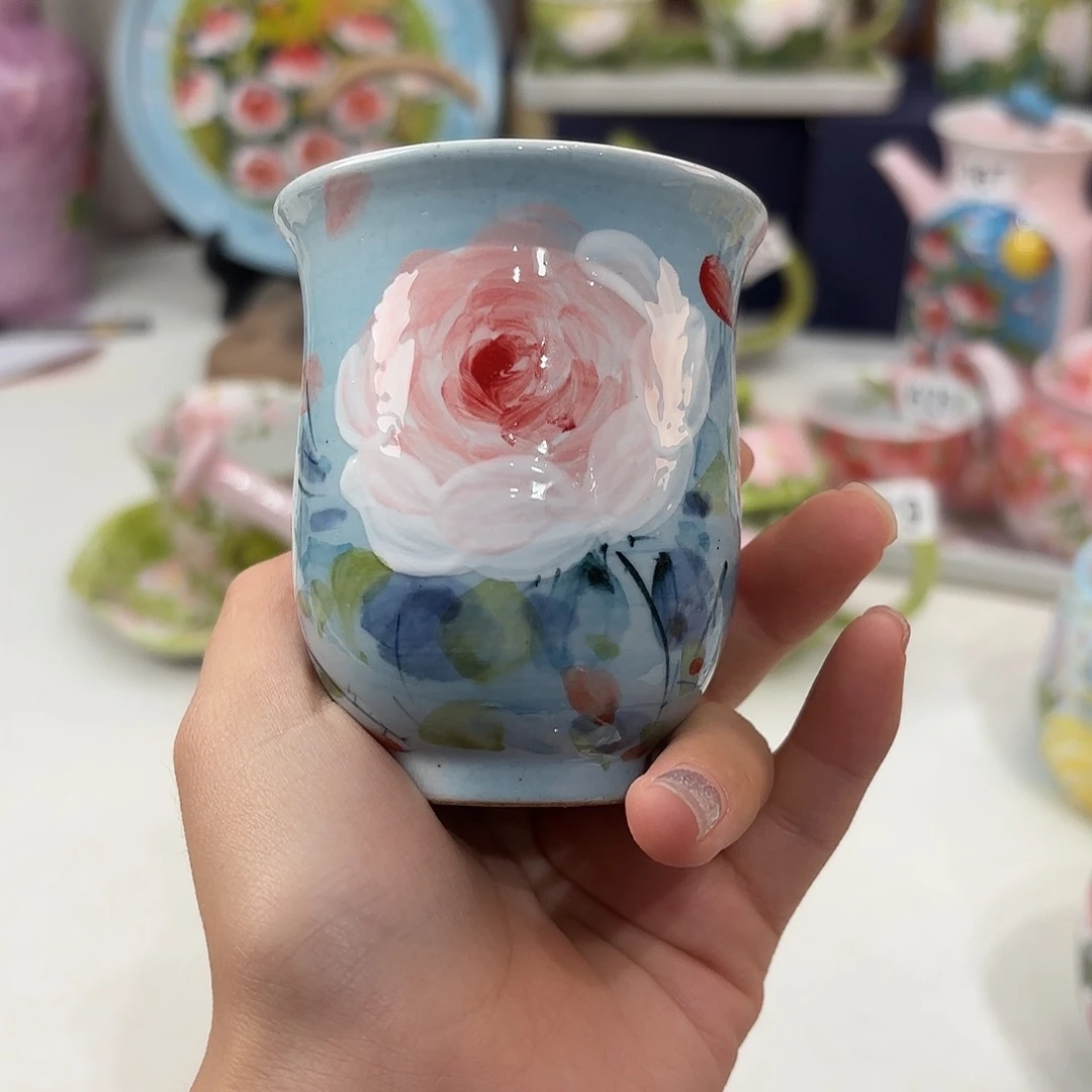 景德镇手绘高温釉下彩陶瓷茶具