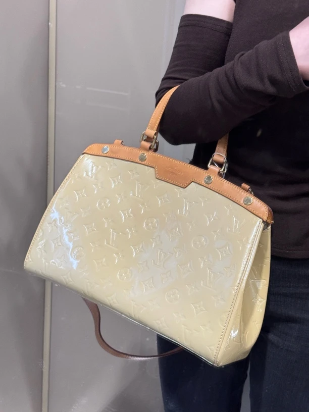 95新 LouisVuitton/路易威登 时尚黄色医生包单肩斜挎包