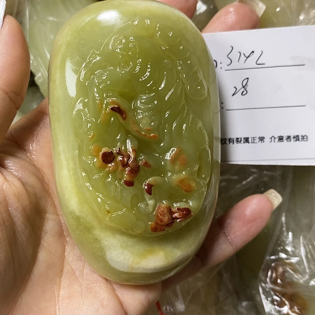 石材用****2古青石手把件