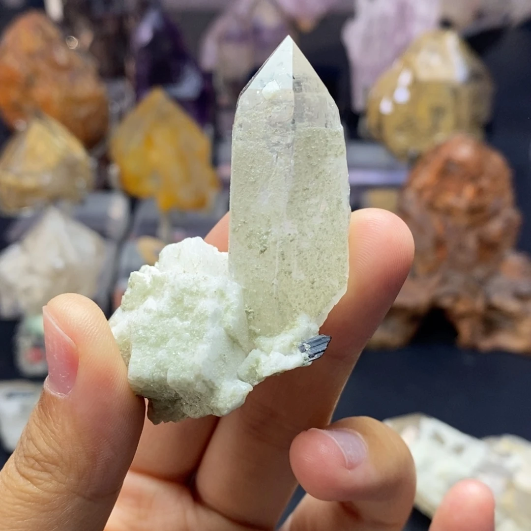 未镶嵌水晶摆件巴基斯坦喜马水晶共生