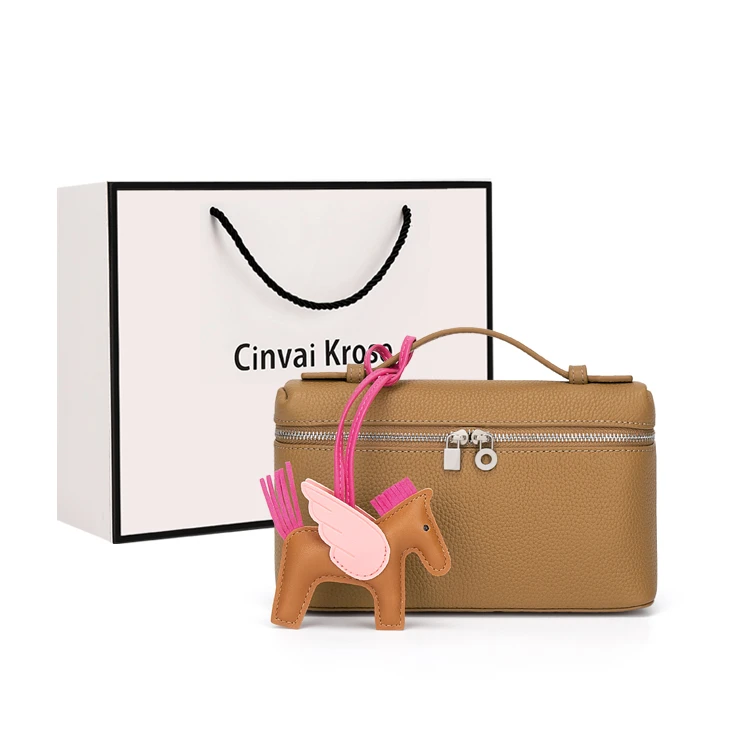 牛皮时尚女士棕色小众轻奢休闲百搭单肩斜挎包6819