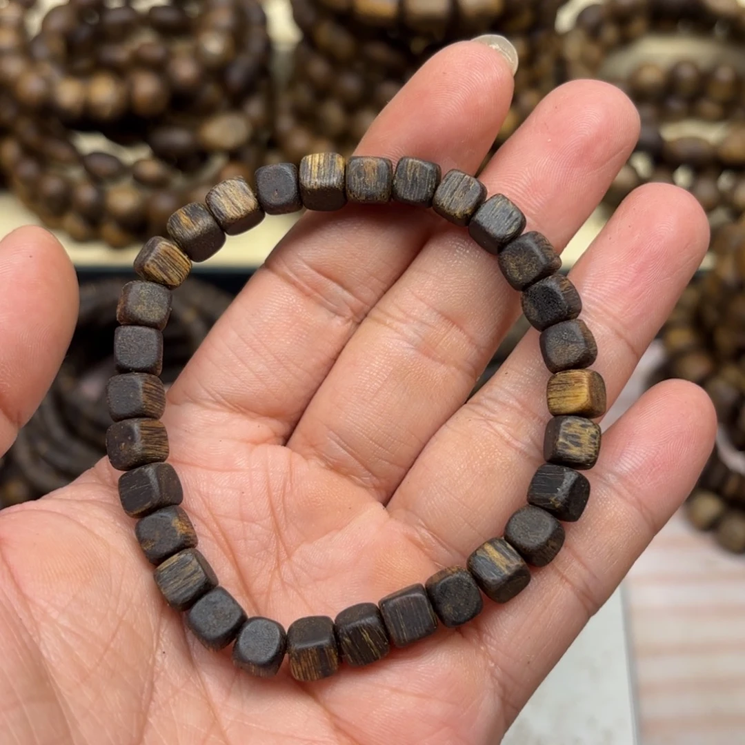 沉香手串卡6方珠沉水7.5克多样性发一