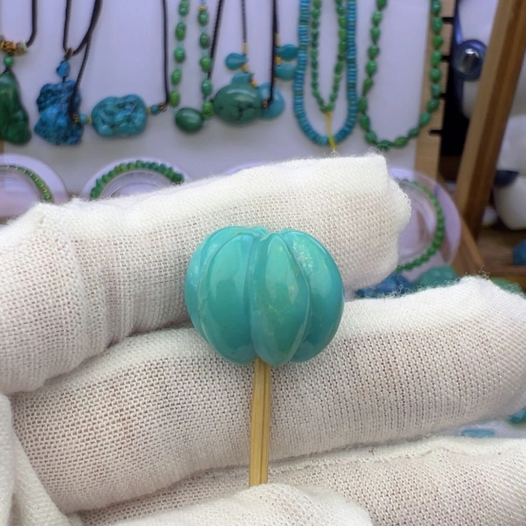 绿松石蓝料瓜珠18.1mm兰