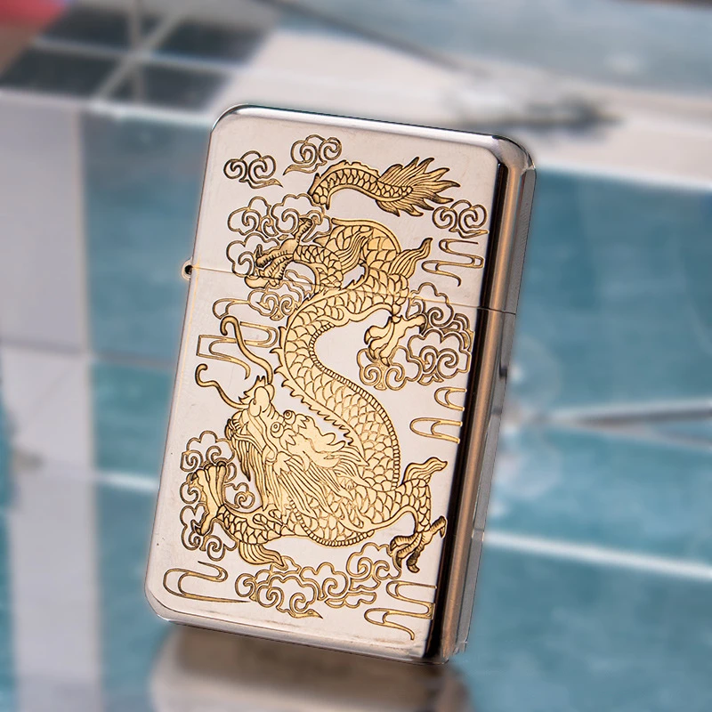 CHIEF/首领【首领祥云飞龙】高档煤油打火机