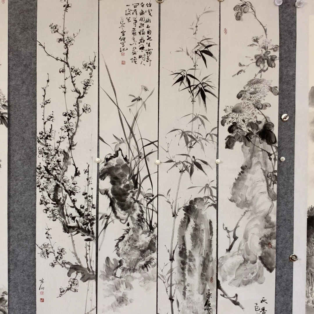 食***饕国画花鸟作品写意