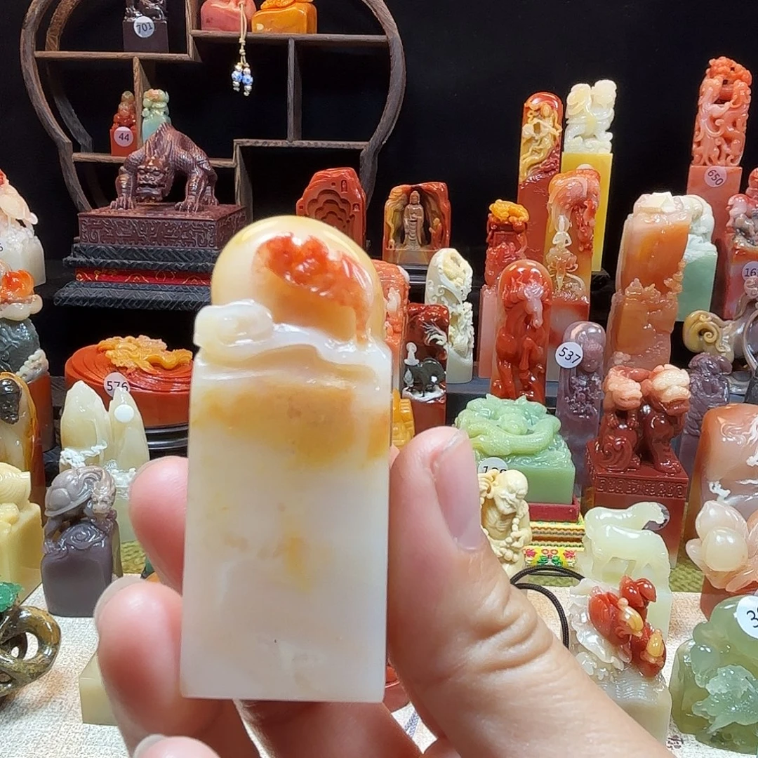 印石寿山石蝙蝠扁章