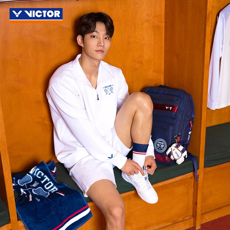VICTOR/威克多俱乐部系列复古休闲羽毛球服T恤卫衣T-5512VBC