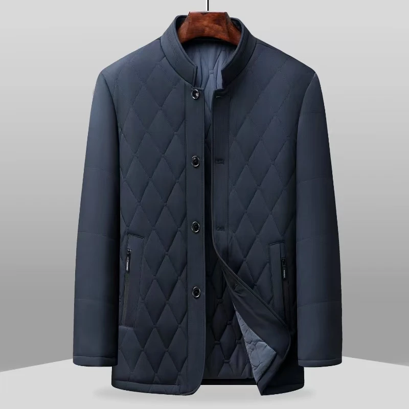 7741-冬季新款加厚中老年爸爸装立领薄棉服中老年上衣（正）