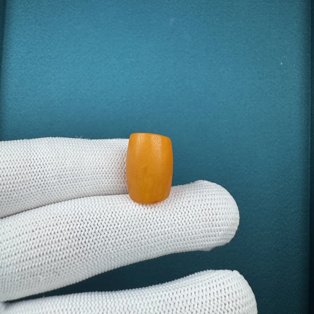K1468天然原矿蜜蜡 老蜡马蹄珠12.6*18.2mm支持复检假一罚十