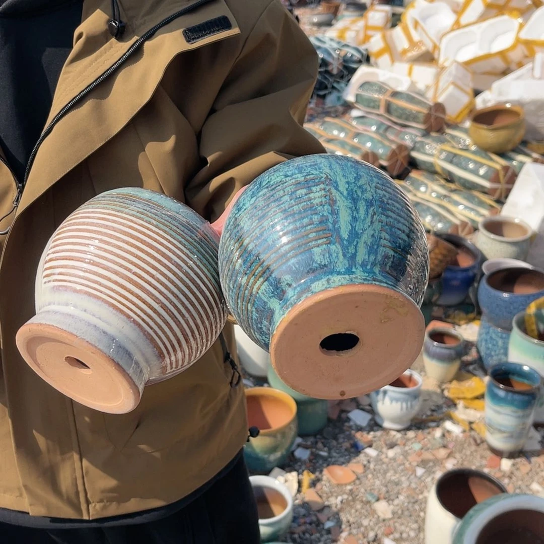 红陶洋洋花盆0224-1046