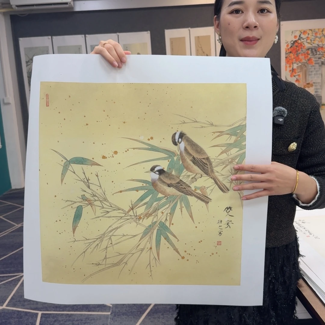 国画国画作品山水花鸟纯手绘